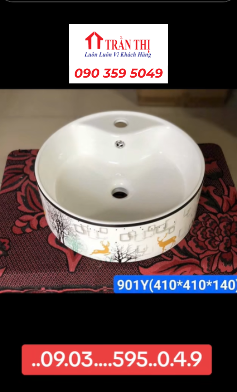 Mẫu lavabo trắn sứ đặt bàn Hà Nội