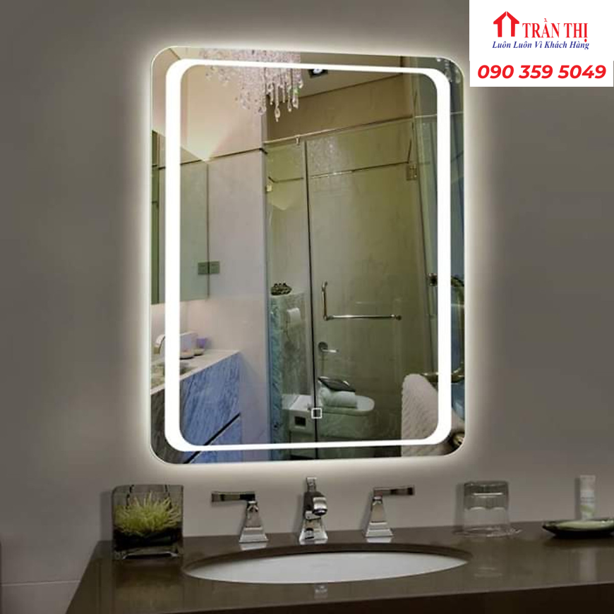 Mẫu Gương đèn led phòng tắm Hà Nội