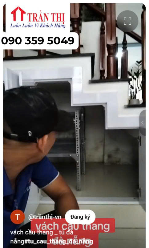 Mẫu tủ nhựa gầm cầu thang Hà Nội