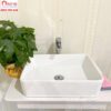 Lavabo trắng sứ để bàn 216 Huế