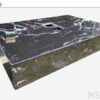 Mẫu kệ bàn đá Lavabo Líp khối Đen Huế