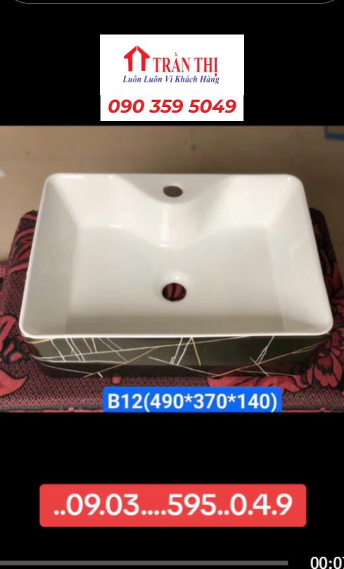 Mẫu lavabo trắng sứ đặt bàn TP Hồ Chí Minh