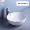 giá Lavabo trắng sứ để bàn hình tròn Huế