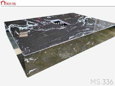 Mẫu kệ bàn đá Lavabo Líp khối Đen Huế