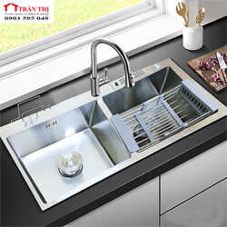 chậu rửa chén 2 hộc inox 304 Huế