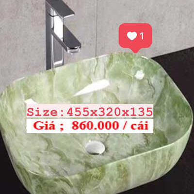 Giá Lavabo để bàn sứ vân đá tại Huế