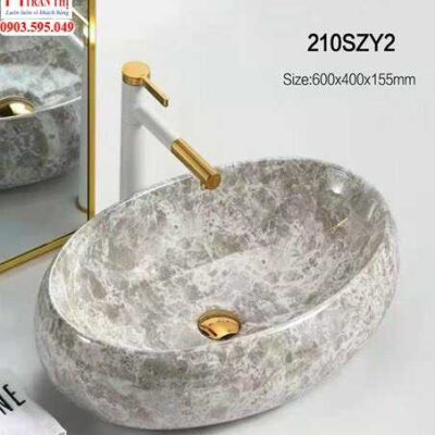 Mẫu mới lavabo để bàn sứ vân đá đẹp huế