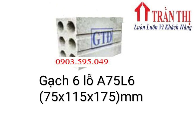 GẠCH 6 LỖ A75L6 đà nẵng