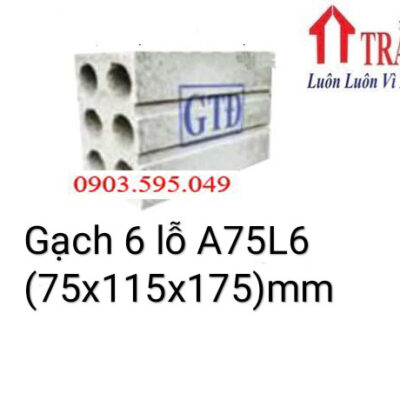 GẠCH 6 LỖ A75L6 đà nẵng