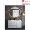 tủ lavabo âm và gương tròn giá rẻ tại đà nẵng