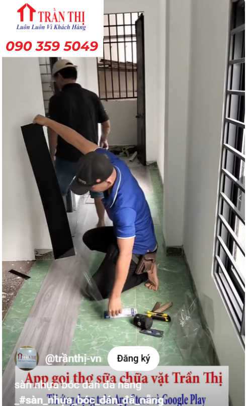 Mẫu sàn nhựa bóc dán Đà Nẵng
