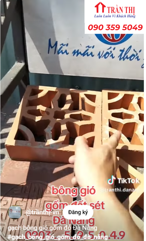 Giá gạch bông gió đỏ Đà Nẵng