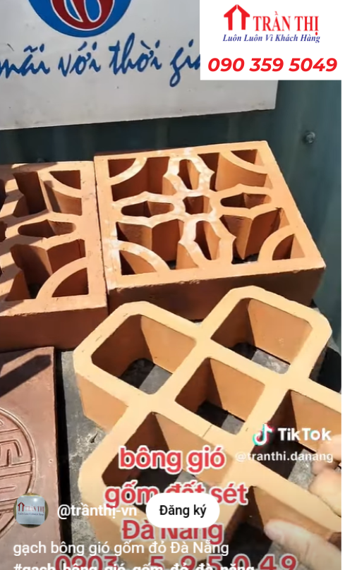 Giá gạch bông gió đỏ tại Đà Nẵng